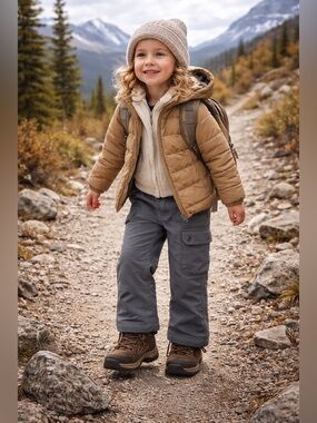 MEC Kids Unisex Hiking Pants Size 4 - Fleece Lined Outdoor Adventure 🌲